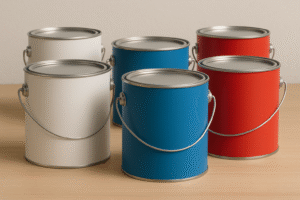 Latas de tinta coloridas